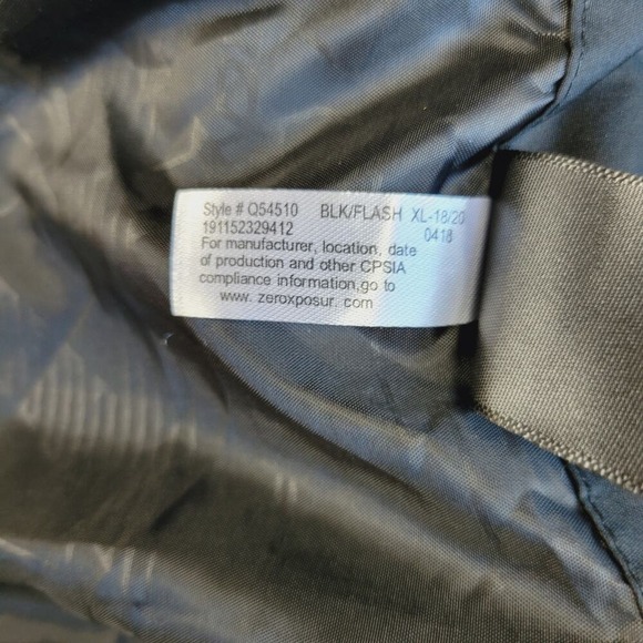 ZeroXposur Boys Puffer Jacket Gray Neon Zip Size XL 18‎ 20 Winter Warm - Picture 9 of 9